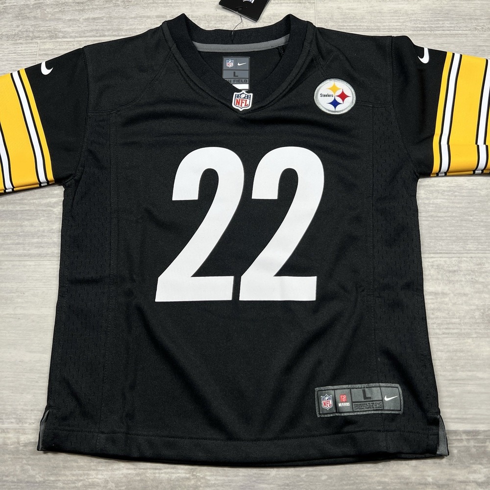 Nike Najee Harris #22 Pittsburgh Steelers Infant Large (7) On Field Black Jersey